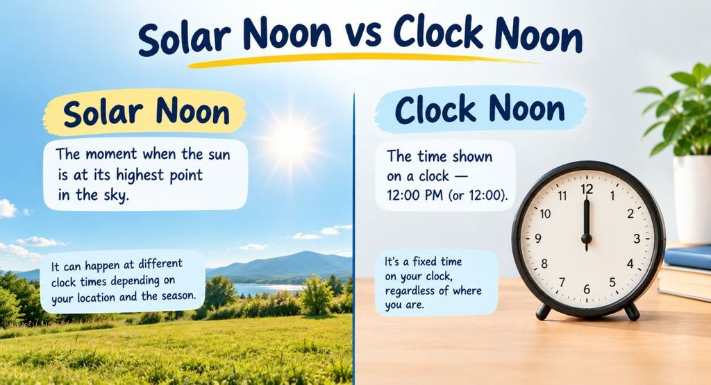 How Long Until 12 PM: The Simple Way to Calculate It solar noon vs clock noon