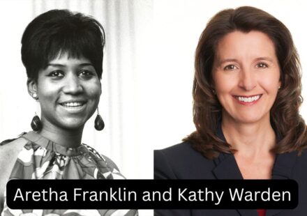 Aretha Franklin and Kathy Warden