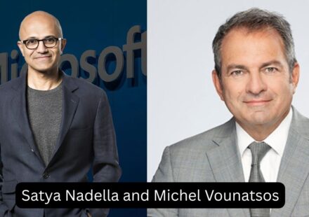 Satya Nadella and Michel Vounatsos